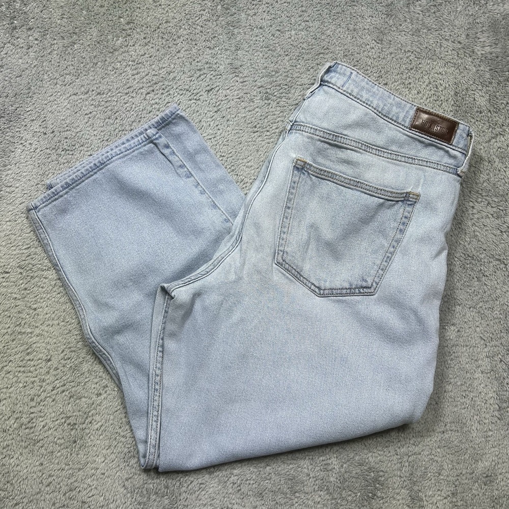 Hollister Jeans Women's 32x25 Light Wash Ultra High Rise Vintage Straight *SPOTS
